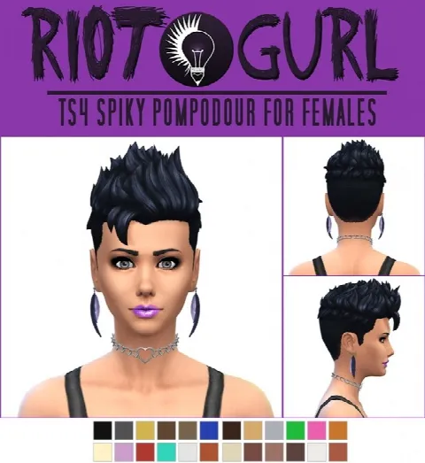 Spiky Pompadour hair F