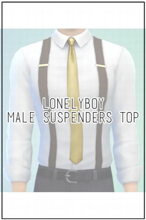 Lonelyboy male suspenders top