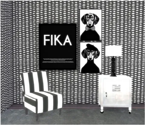 Swedish designer set – paintings + svenskt tenn wallpaper