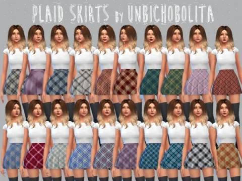 Plaid skirts at