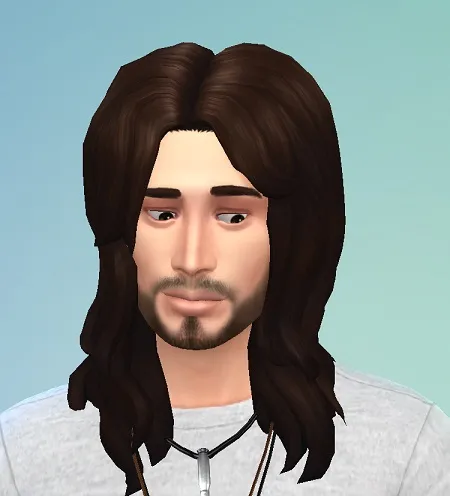 Messy Med Male hair