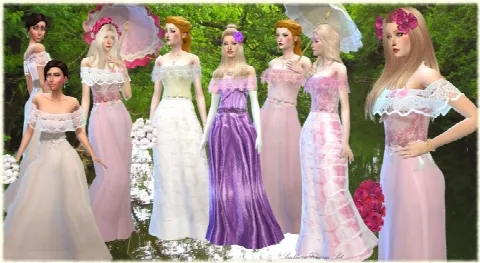 Southern Romantic Charm Top, Skirt, Parasol