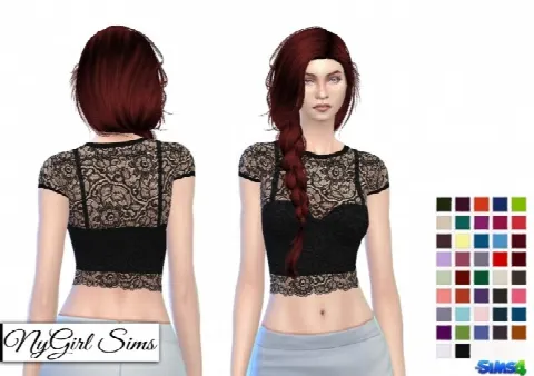 Sheer Lace Crop Top