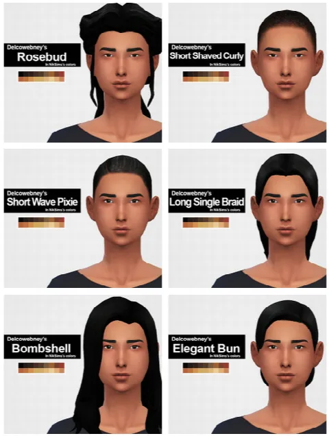 DELCOWEBNEY′S HAIRS IN NIKSIMS’S COLORS PART 2