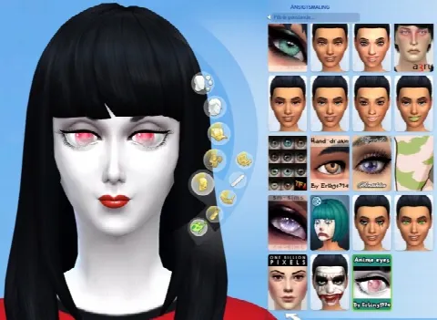 Anime-inspired eyes