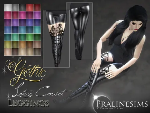 Gothic Latex Corset Leggings