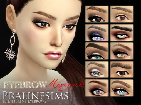 10 DIFFERENT EYEBROWS Megapack