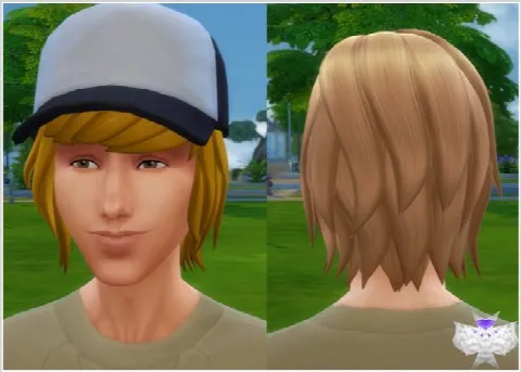 Spikey Hair by Dvdsims, Sims 4 hair CC – image 4