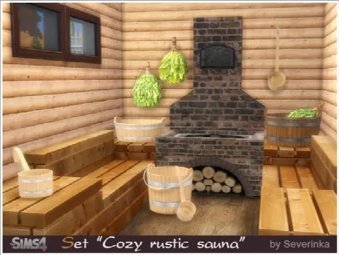 Cozy rustic sauna