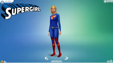 Supergirl suit with 8 tops and bottoms to match