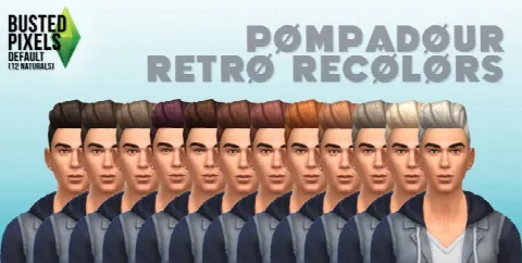 Pompadour retro hair recolors