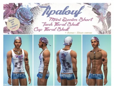 Cap, Shoes, Shorts and Tank