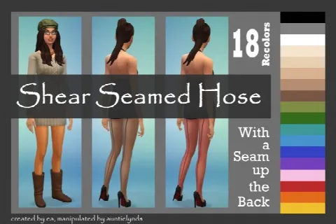 Sheer Seamed Hose in 18 asst. Colors
