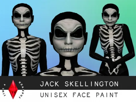Jack Skellington face paint
