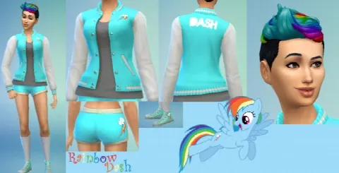 My Little Pony Themed Clothing and Hair by TheUselessMedic, Sims 4 female clothes CC – image 3