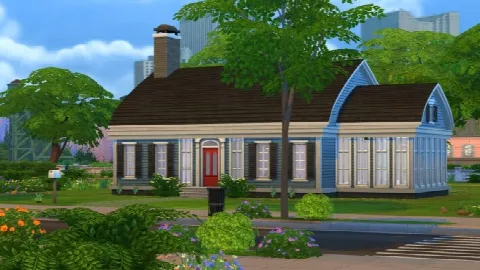 Bowed-roof Cape Cod starter house