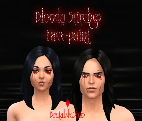 Bloody Stitches Face-Paint