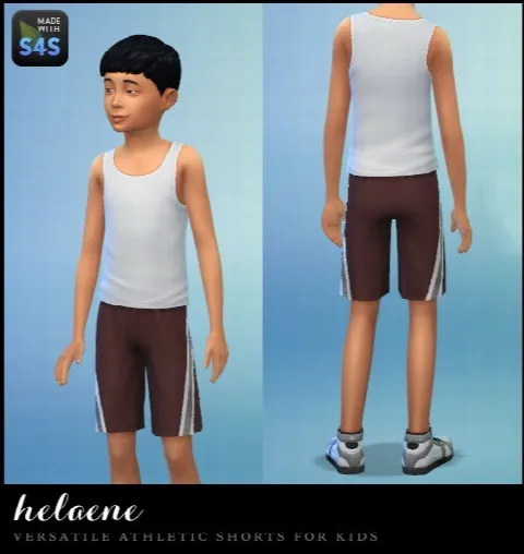 6 realistic colors of athletic shorts for kids