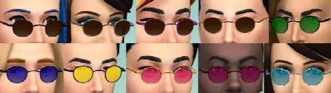 Small Round Glasses and Shades by Esmeralda, Sims 4 glasses & sunglasses CC – image 2