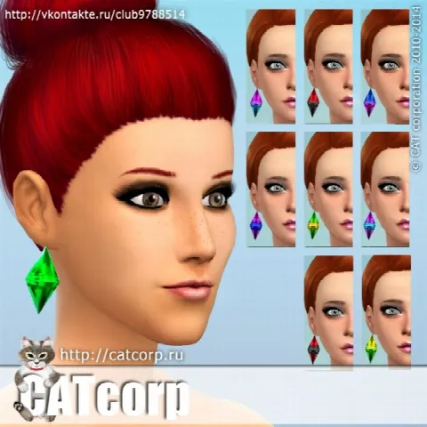 Plumbob Earrings recolors