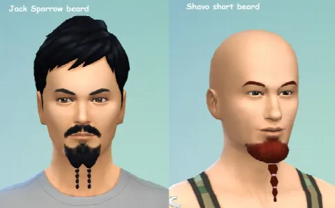 Captain Jack Sparrow and Shavo beards