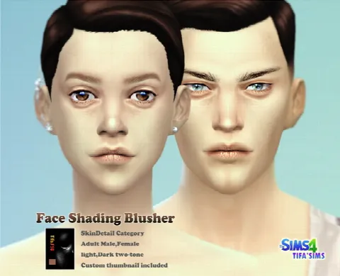 Face shading blusher