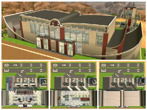 Oasis Spring Sims Airport by Sim4fun, Sims 4 community lots CC – image 2