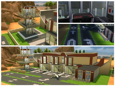 Oasis Spring Sims Airport by Sim4fun, Sims 4 community lots CC – image 3