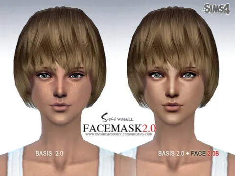 Facemask 2.0 by S-Club WMLL, Sims 4 facepaint CC – image 2