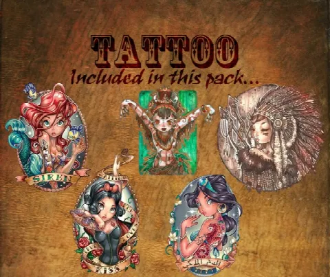 Pin-up Girls Tattoo Pack #16