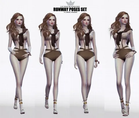 Runway poses set