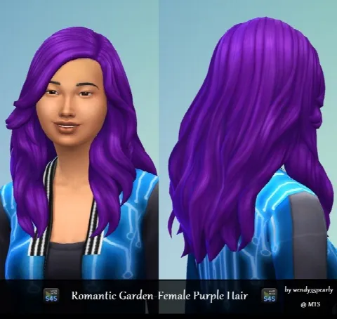 Romantic Gardens Female Hair Colour Purple