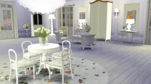 Shabby Chic Set by Meinkatzcreations, Sims 4 dining room CC – image 2