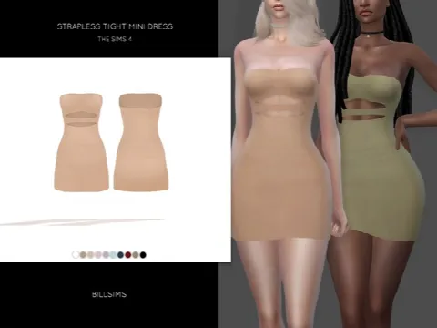 Strapless Tight Mini Dress
