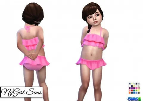 Toddler Ruffle Two Piece Swimsuit