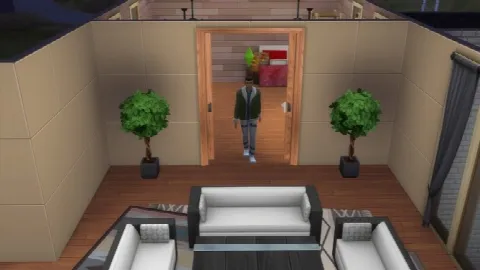 Railed Functional Sliding Door by AshenSeaced, Sims 4 walls & floors CC – image 2