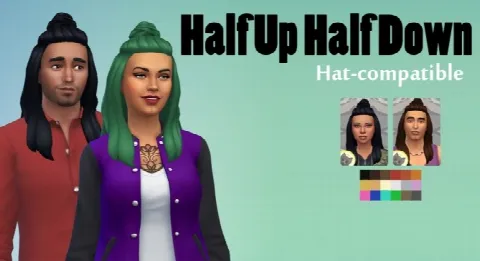 Half up half down hair
