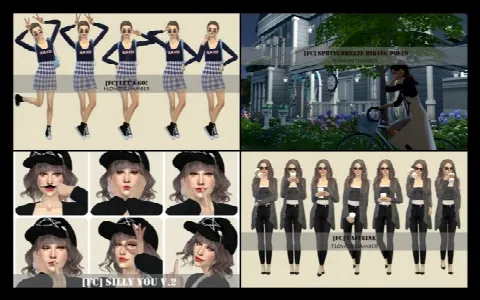20 single sim pose sets ingame ver. update