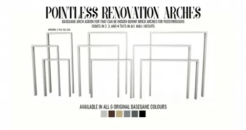 Lofte Living Brick Arch Decor Set by Simsationaldesigns, Sims 4 decor CC – image 5