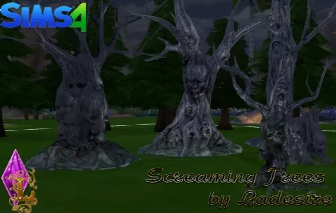 Screaming Trees by Ladesire Thesims3, Sims 4 decor CC – image 2