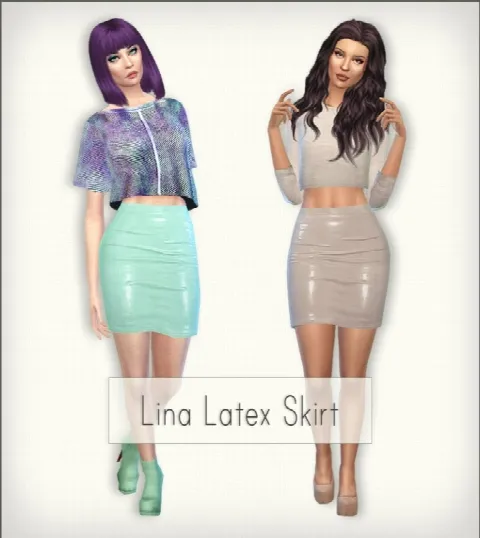 Lina latex skirt