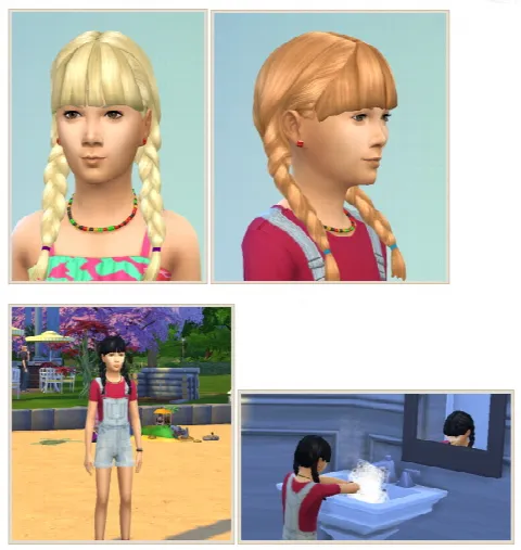 Pigtails with Bangs