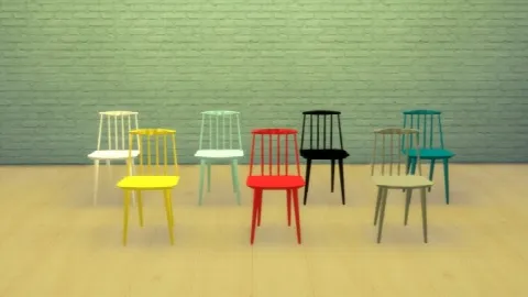 J77 Chair by Hay, Sims 4 furniture CC – image 2