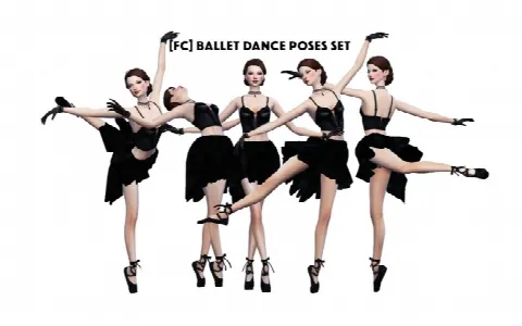 BALLET DANCE POSES SET