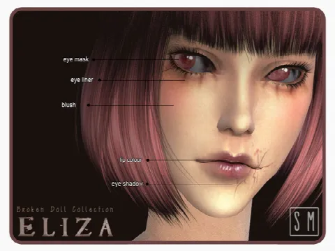 Eliza Broken Doll Makeup Collection
