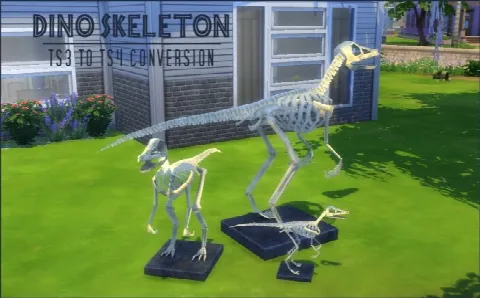 TS3 to TS4 conversion of the dino skeleton from Pets