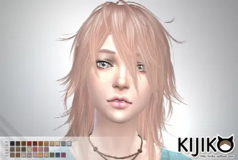 Pink & Fluffy hair F TS3 to TS4 conversion