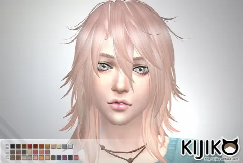 Pink & Fluffy hair F TS4 edition