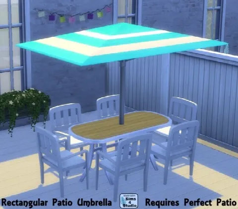 Rectangular patio umbrella