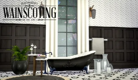 Peacemaker’s 3D Wainscoting by Simsationaldesigns, Sims 4 walls & floors CC – image 2